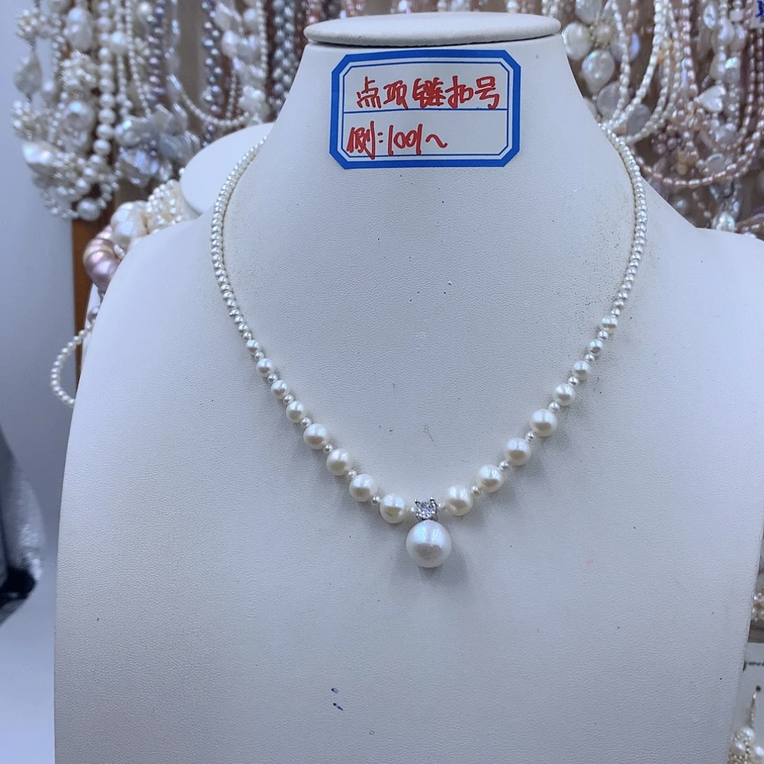 银S925镶嵌项链耳饰淡水珍珠