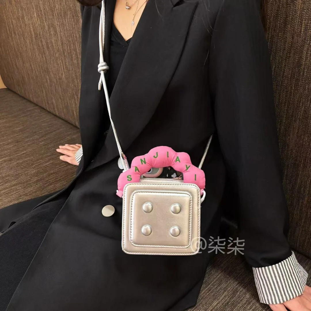 【零钱包-不含壳】银色方包手机背夹时尚潮流通用型号