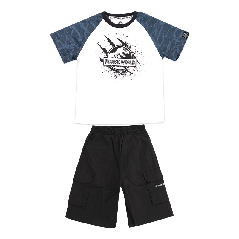 【侏罗纪】户外探险T恤套装 蓝 130cm
