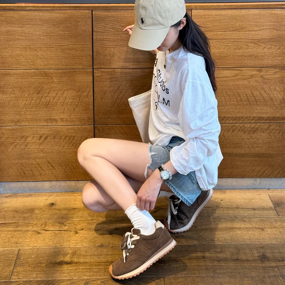 小发喵「复古绒面休闲鞋｜双色鞋带邂逅棕黑撞边 奢韵暗藏」777