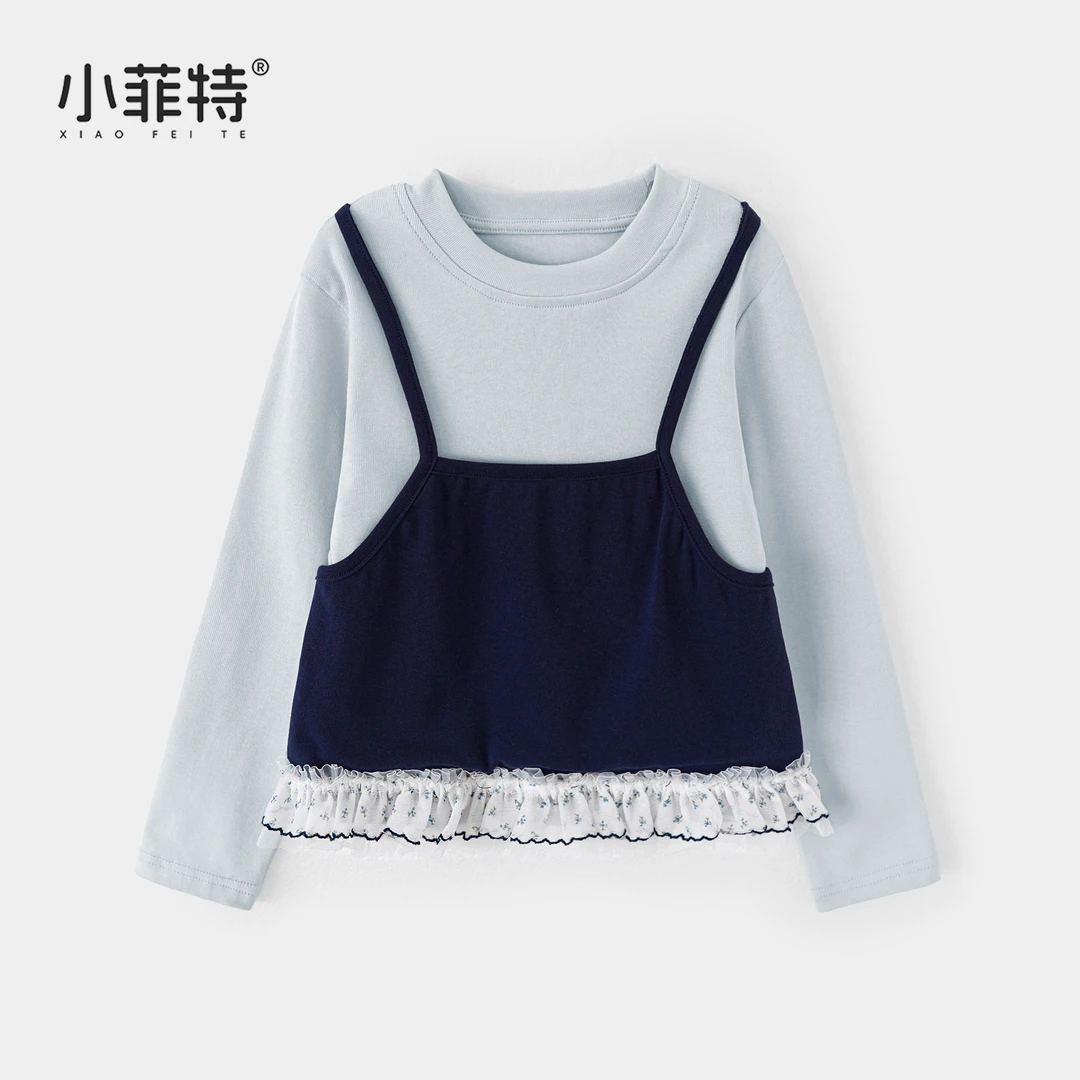 小菲特秋季新款女童休闲上衣中大童时尚百搭儿童打底衫BGYQ52454