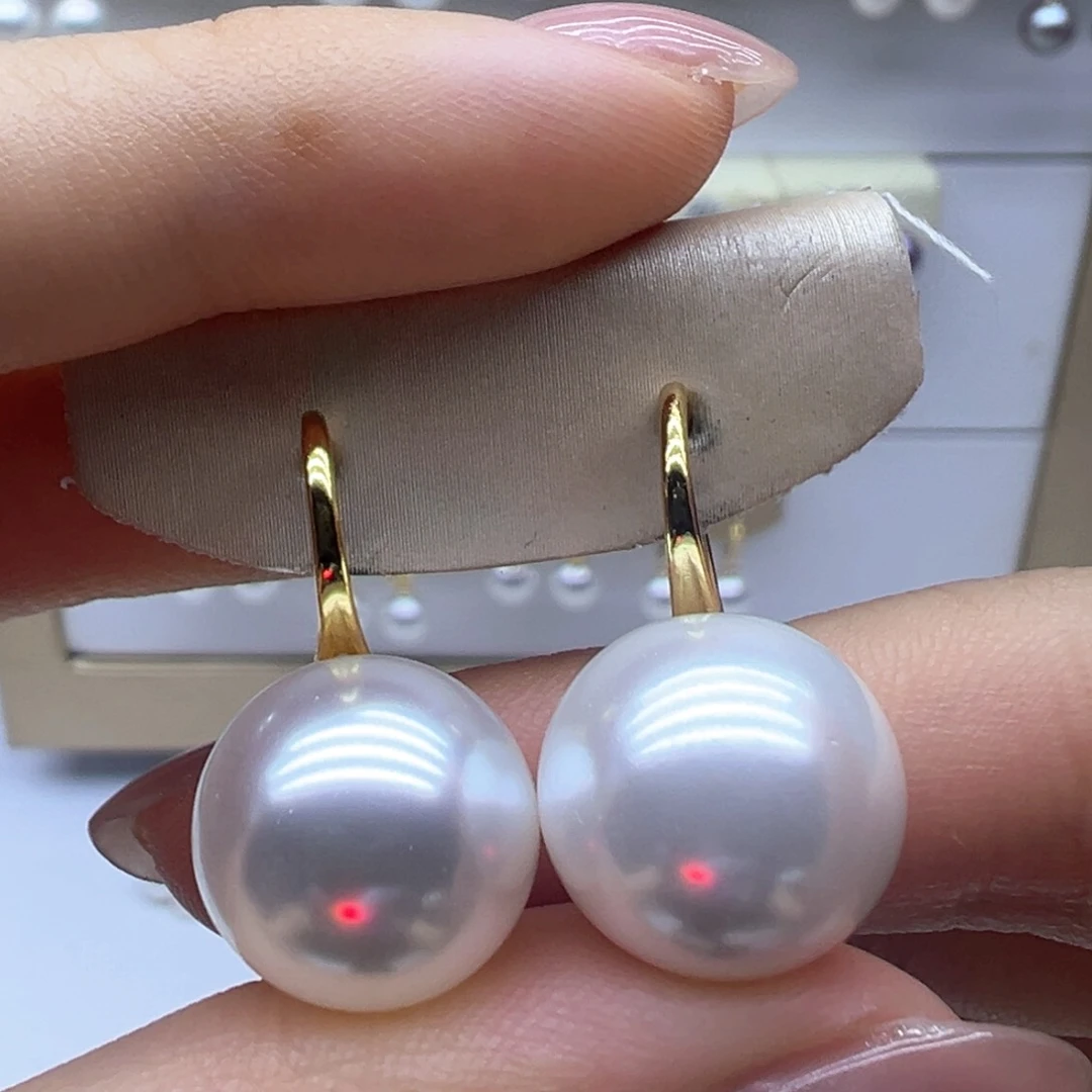 银S925镶嵌淡水珍珠耳饰