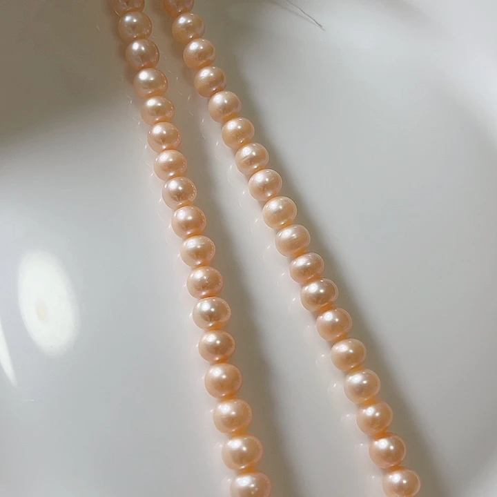 淡水珍珠未镶嵌7.6-8.2左右中国红香槟金