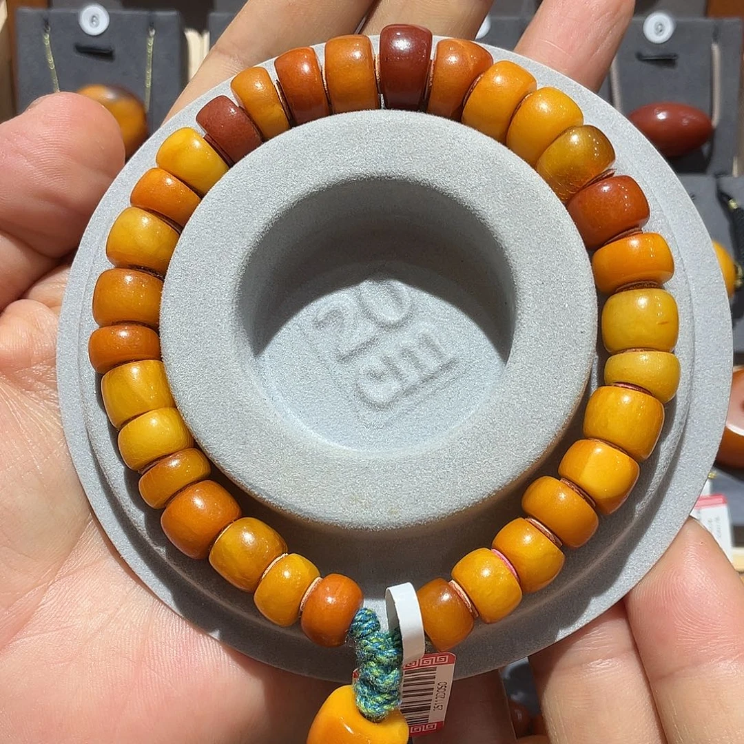 蜜蜡颈饰未镶嵌老蜜蜡马蹄珠手持手链