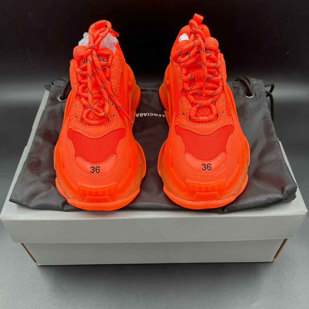 99新 Balenciaga/巴黎世家 橙色气垫老爹鞋 36*2 37*1 99新/原盒