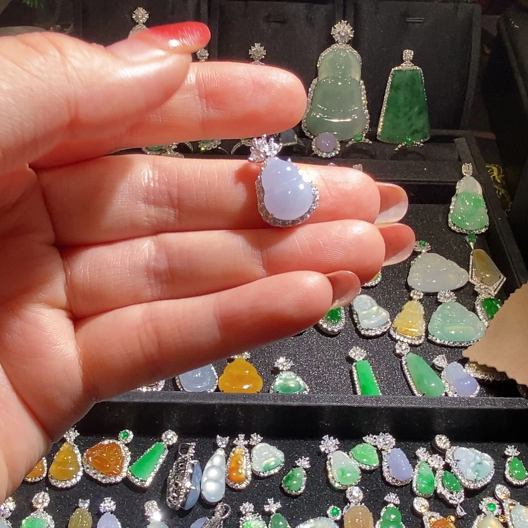 颈饰银S925镶嵌翡翠?****?天然翡翠