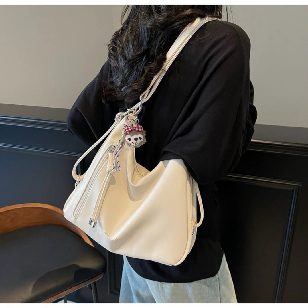 大容量包包女百搭2025新款休闲软皮单肩斜挎包上班通勤托特包