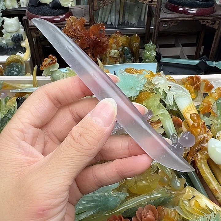 蛇纹石玉未镶嵌发簪