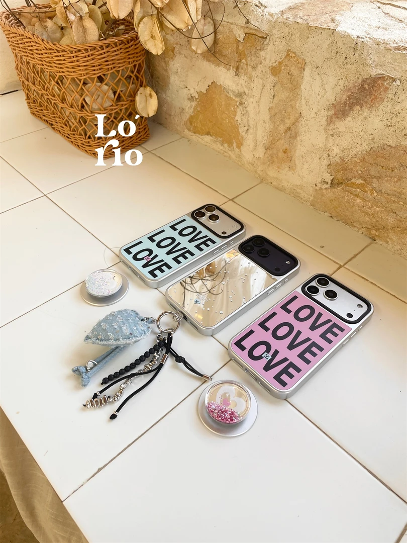 LoRio适用苹果17/16promax/15手机壳银边磁吸iphone14雪LOVE系列