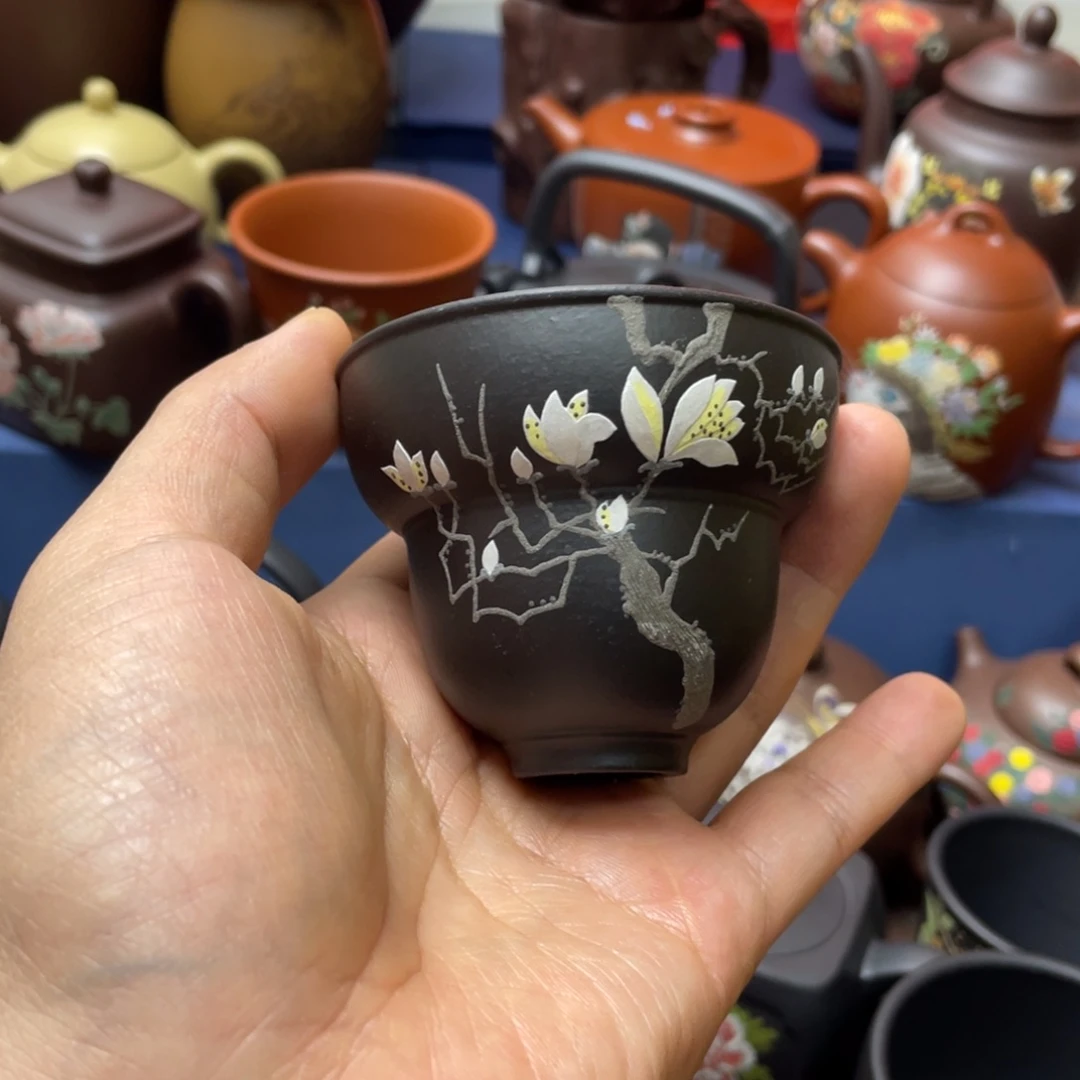 红泥茶杯紫砂主人杯100cc