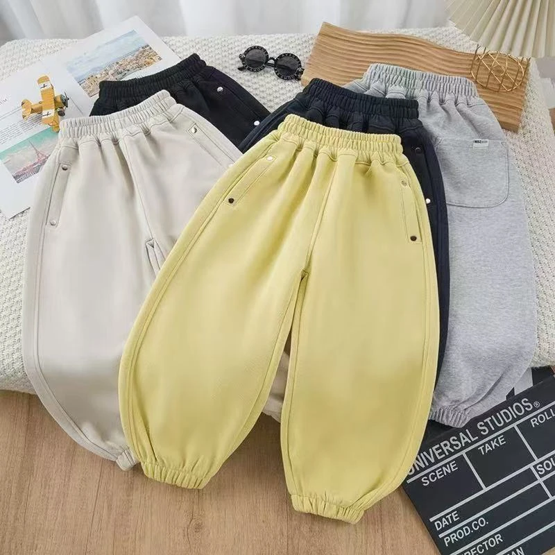 男童裤子秋装儿童工装裤秋款女童运动裤长裤儿童卫裤休闲长裤