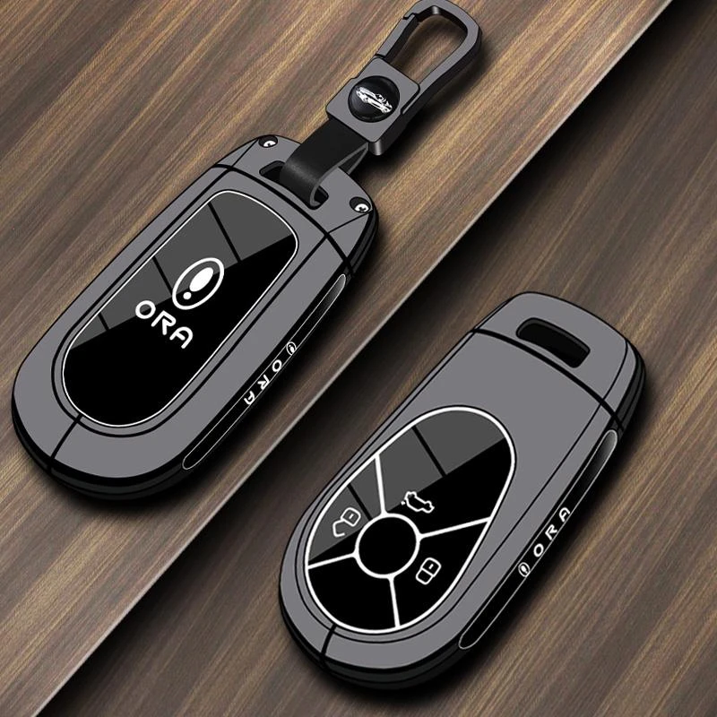 24款欧拉好猫钥匙套gt汽车闪电猫车芭蕾猫用品黑猫壳白猫高级扣女