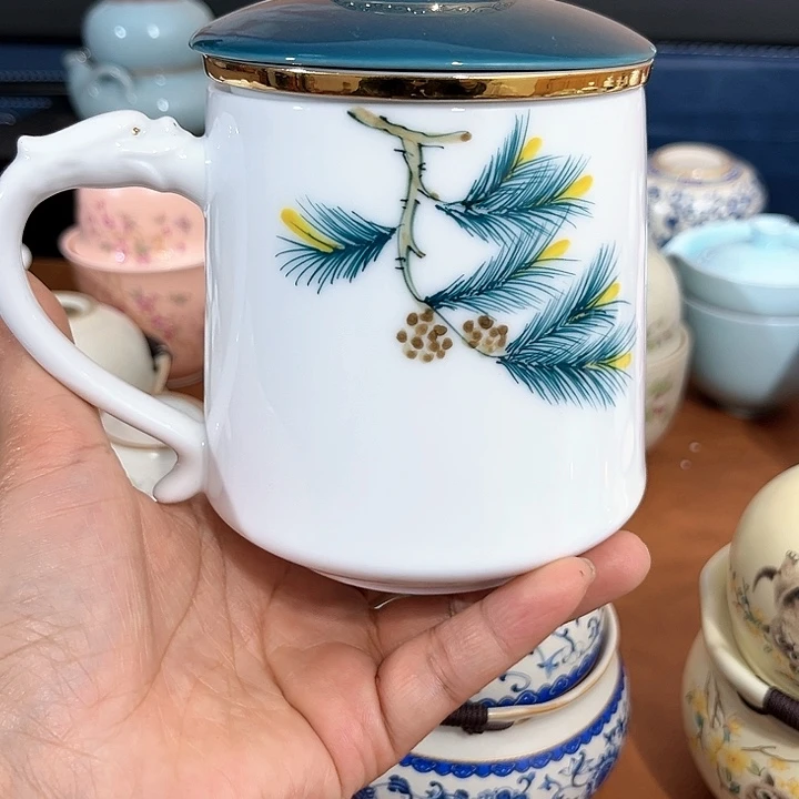 手绘办公杯三件套京隆堂