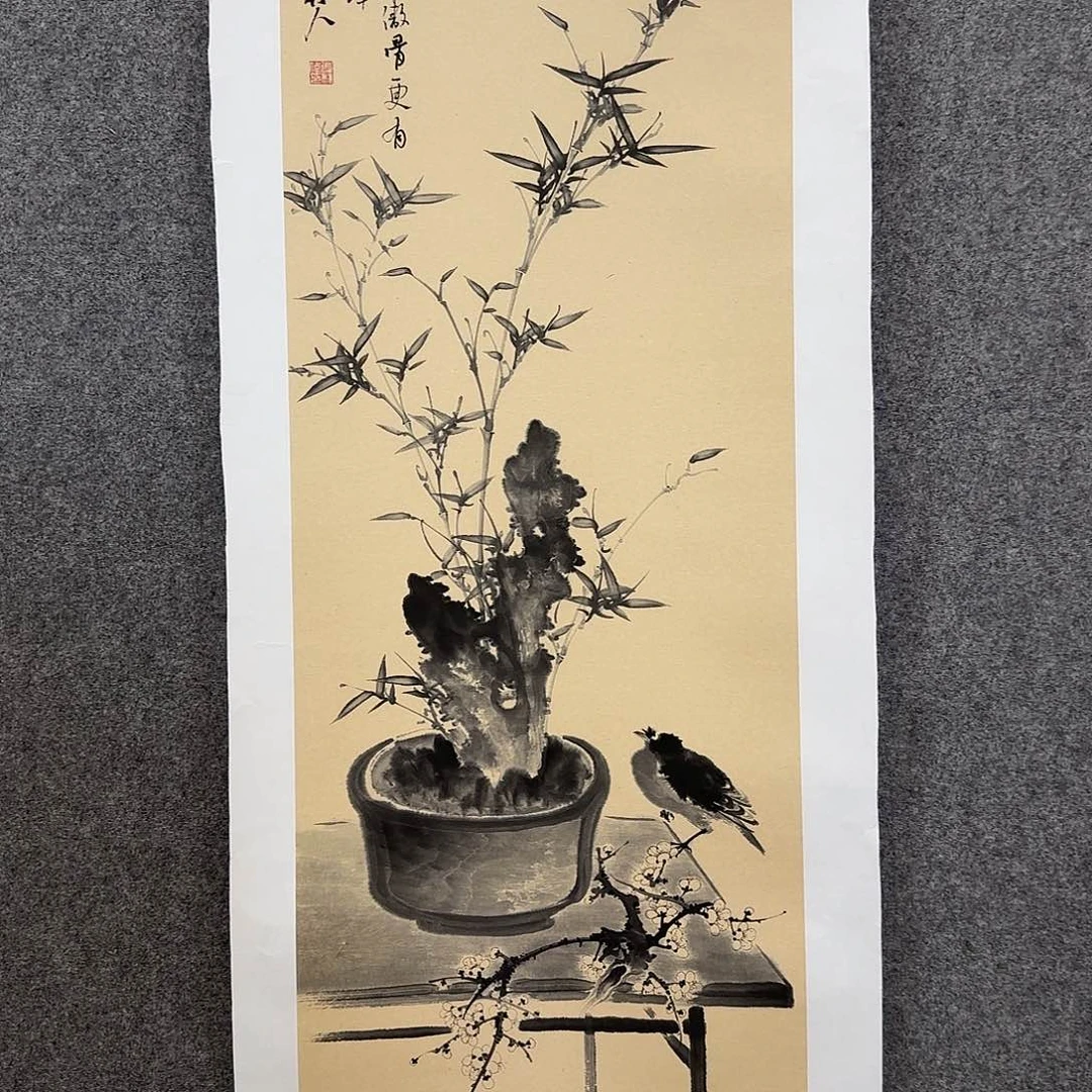 国画写竹人老师手绘作品
