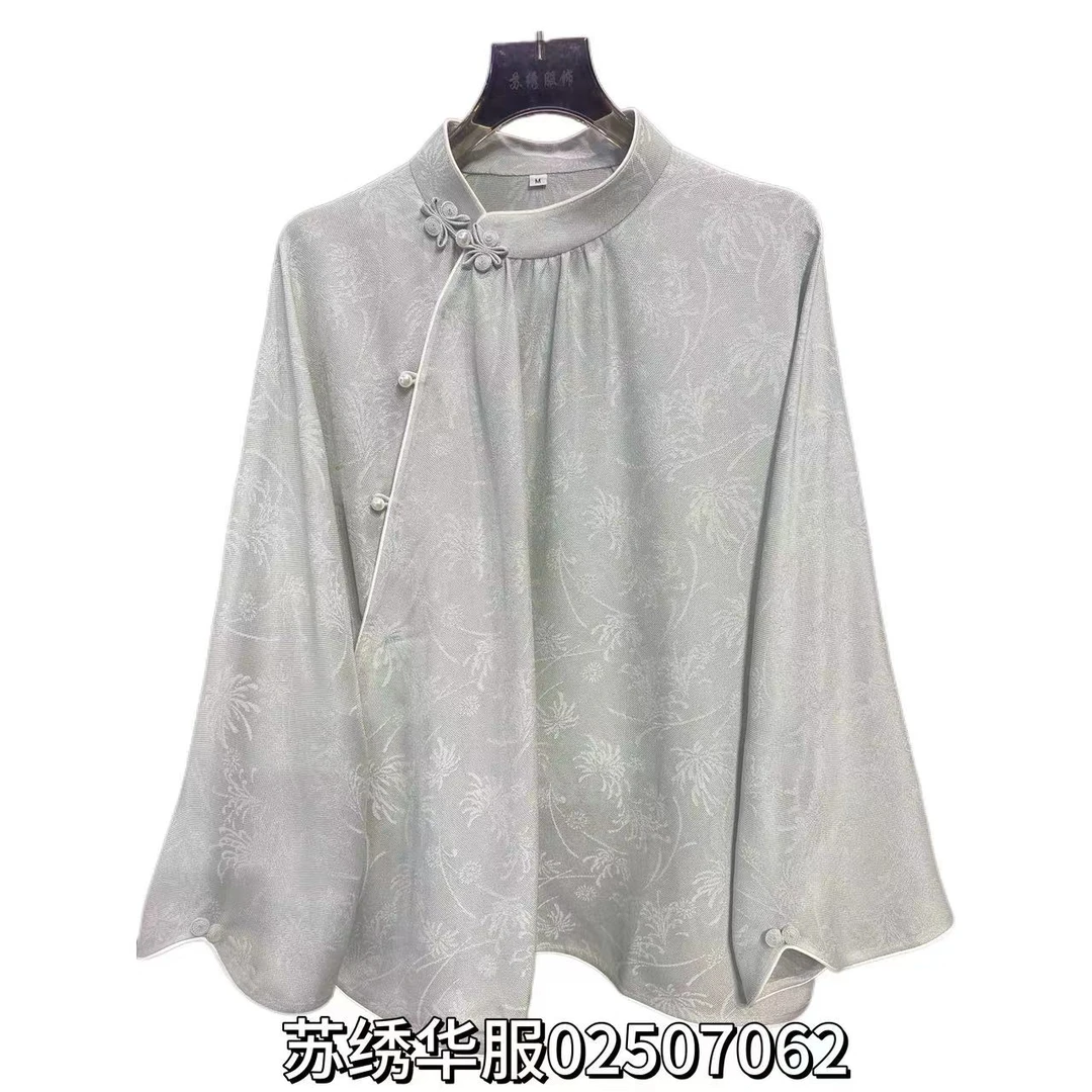 上新福利柯罗银灰火树银花矮圆领罗衣