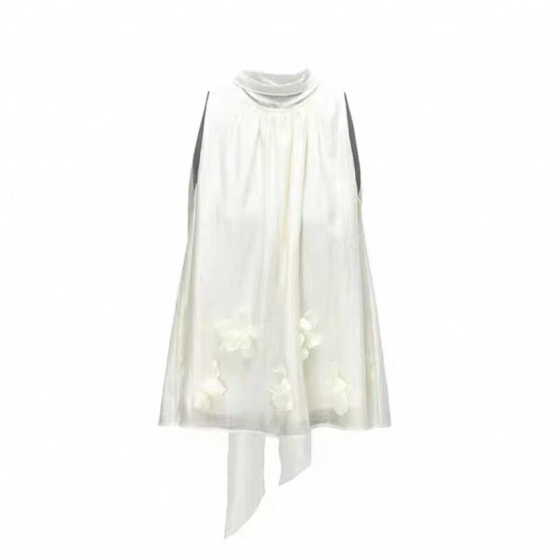 【CENFUN】56*纽扣条纹套头无袖衬衫上衣A0007