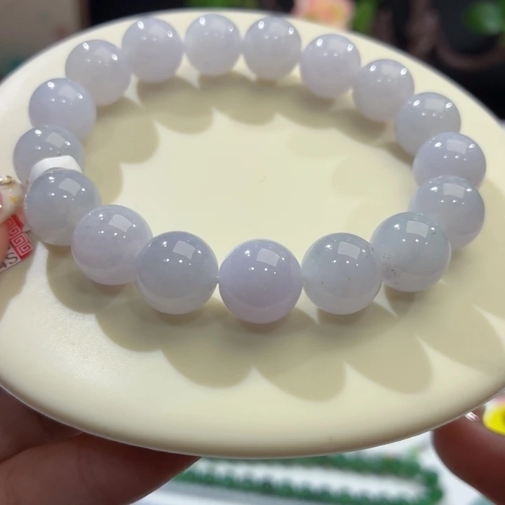 翡翠未镶嵌手链冰胶紫卡12．2