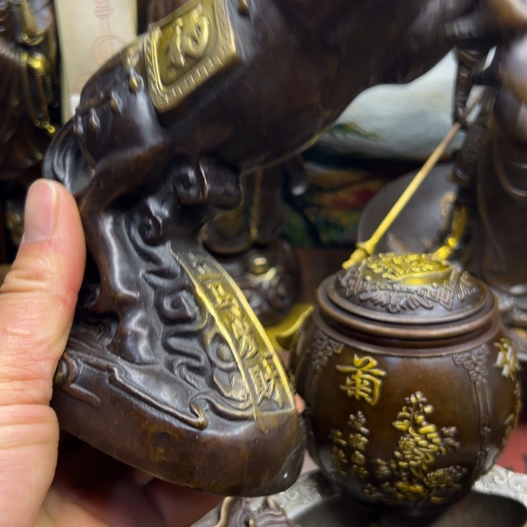 铜摆件欢迎欢迎你