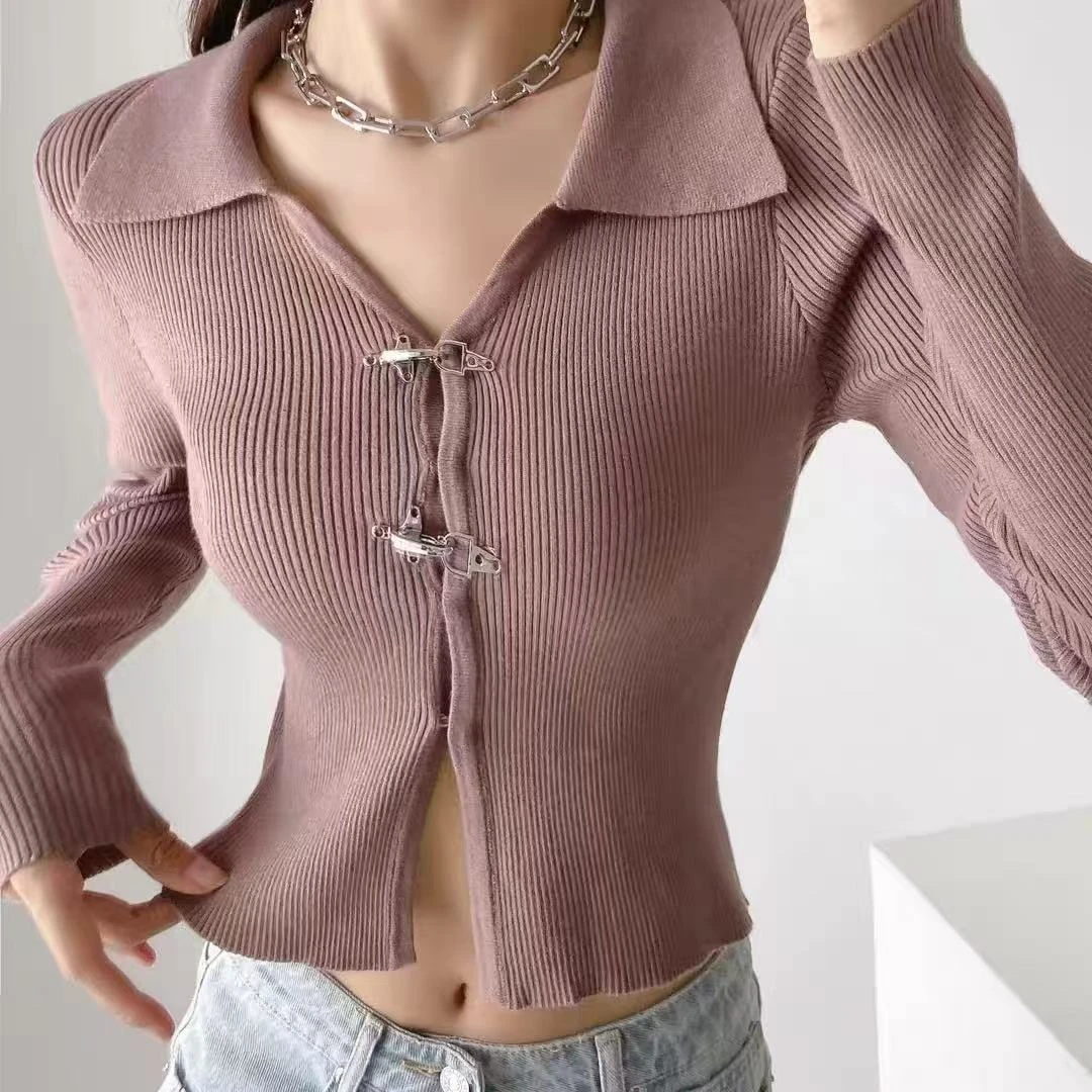 【意法-潮搭T•N】NN1334新款设计款高品质针织衫设计感辣妹显瘦长袖