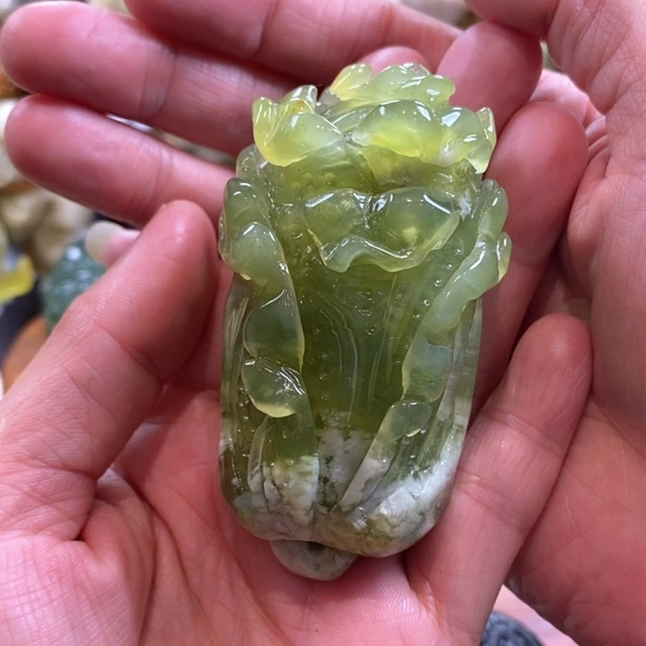 蛇纹石玉未镶嵌手把