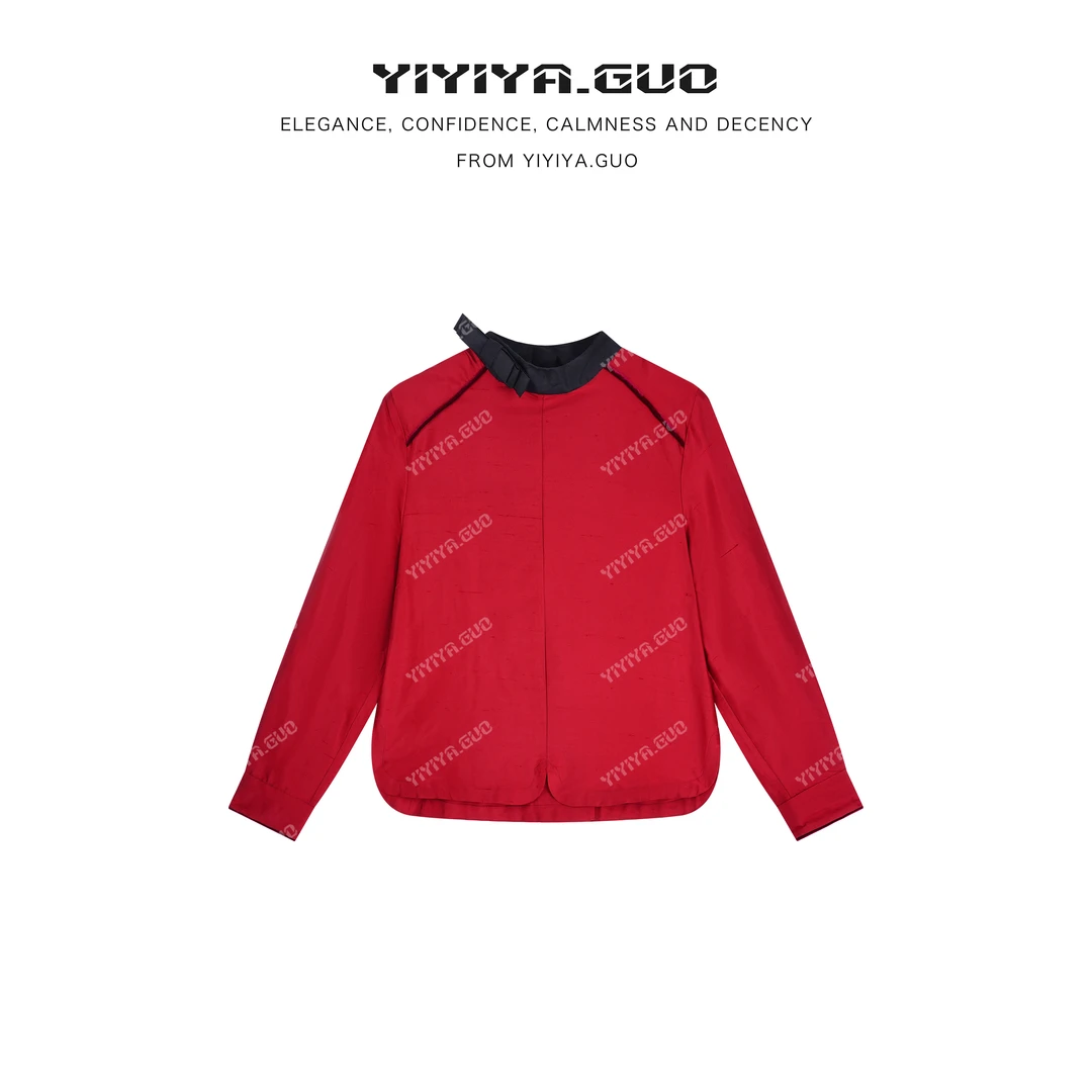 yiyiya.Guo艺艺吖【双宫绸·】休闲轻薄奢雅长袖上衣2786SS52