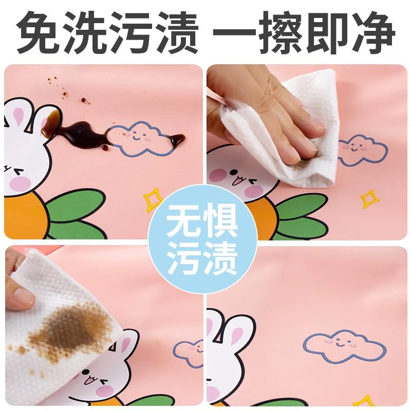 FAVMARTHA儿童画画衣服罩衣女宝宝绘画围裙防水防脏反穿护衣幼儿