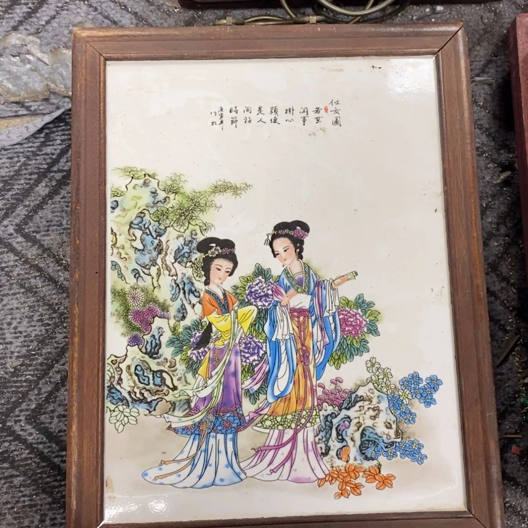 瓷片37/28*1景德镇瓷板画柴窑烧制