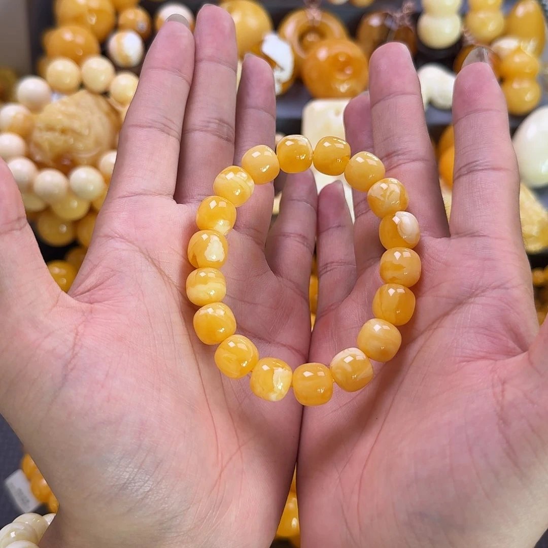 未镶嵌蜜蜡珠宝奇石同料12mm