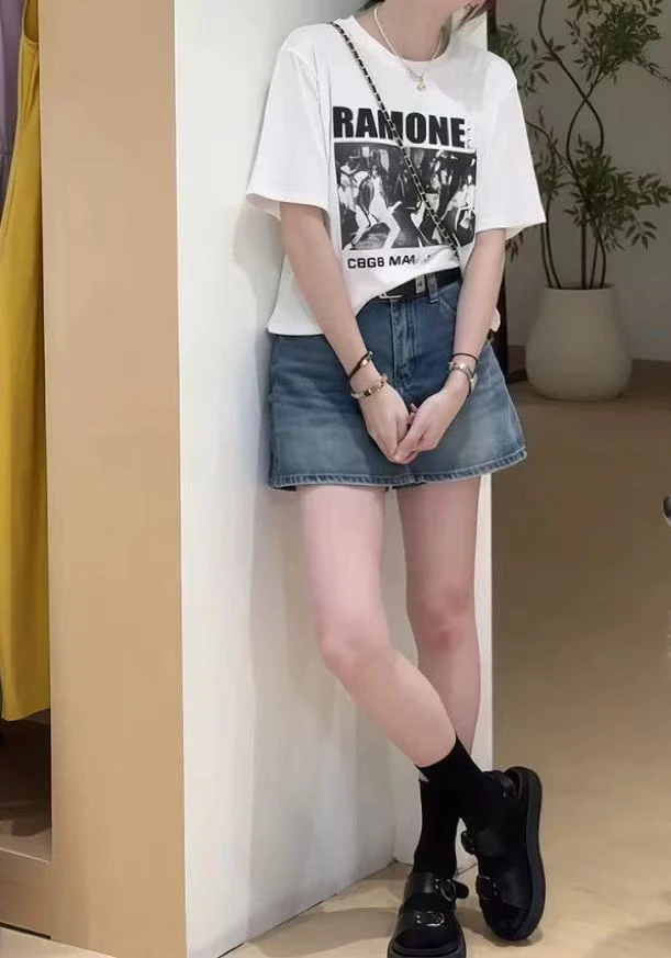 7791-BQ设计感印花短袖上衣（80-135）