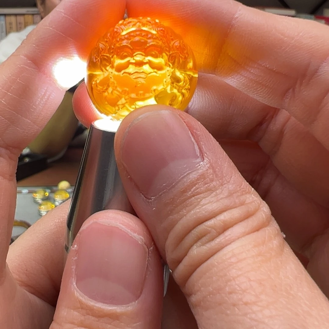 琥珀颈饰未镶嵌21mm黄