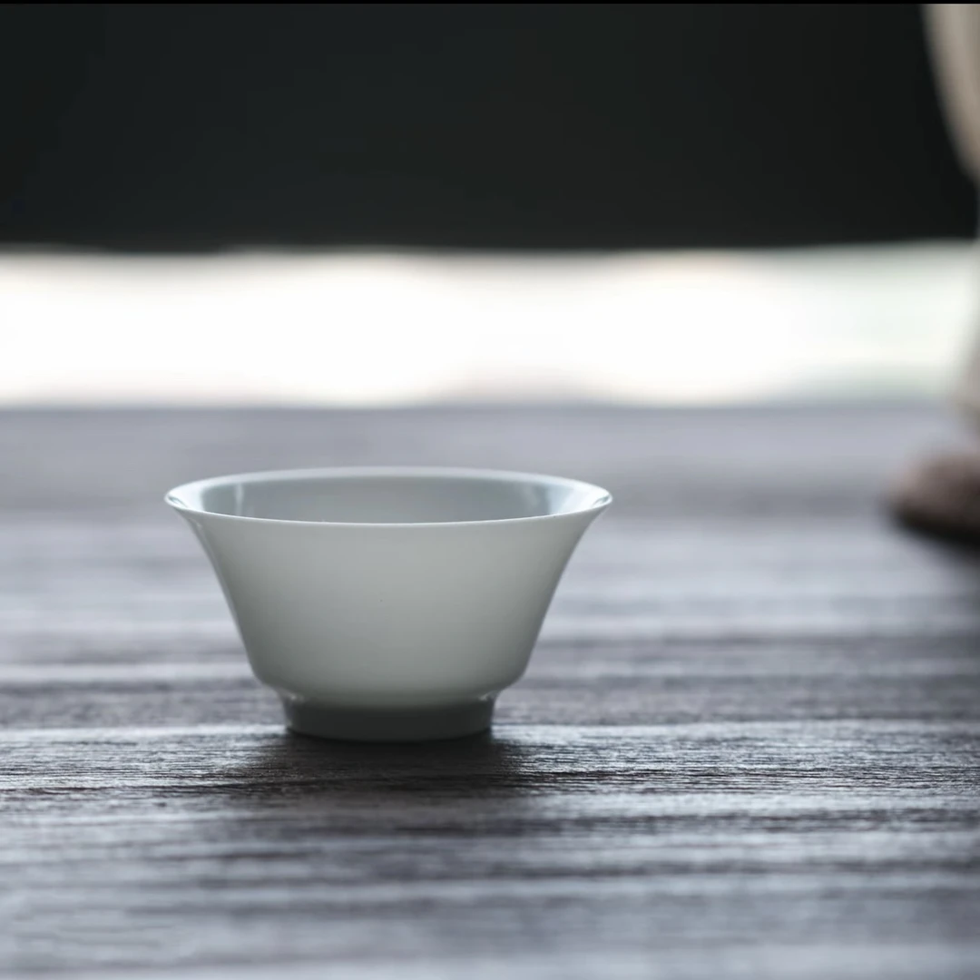 若深珍藏 简白 摹古若深杯撇口杯工夫茶杯岩茶杯