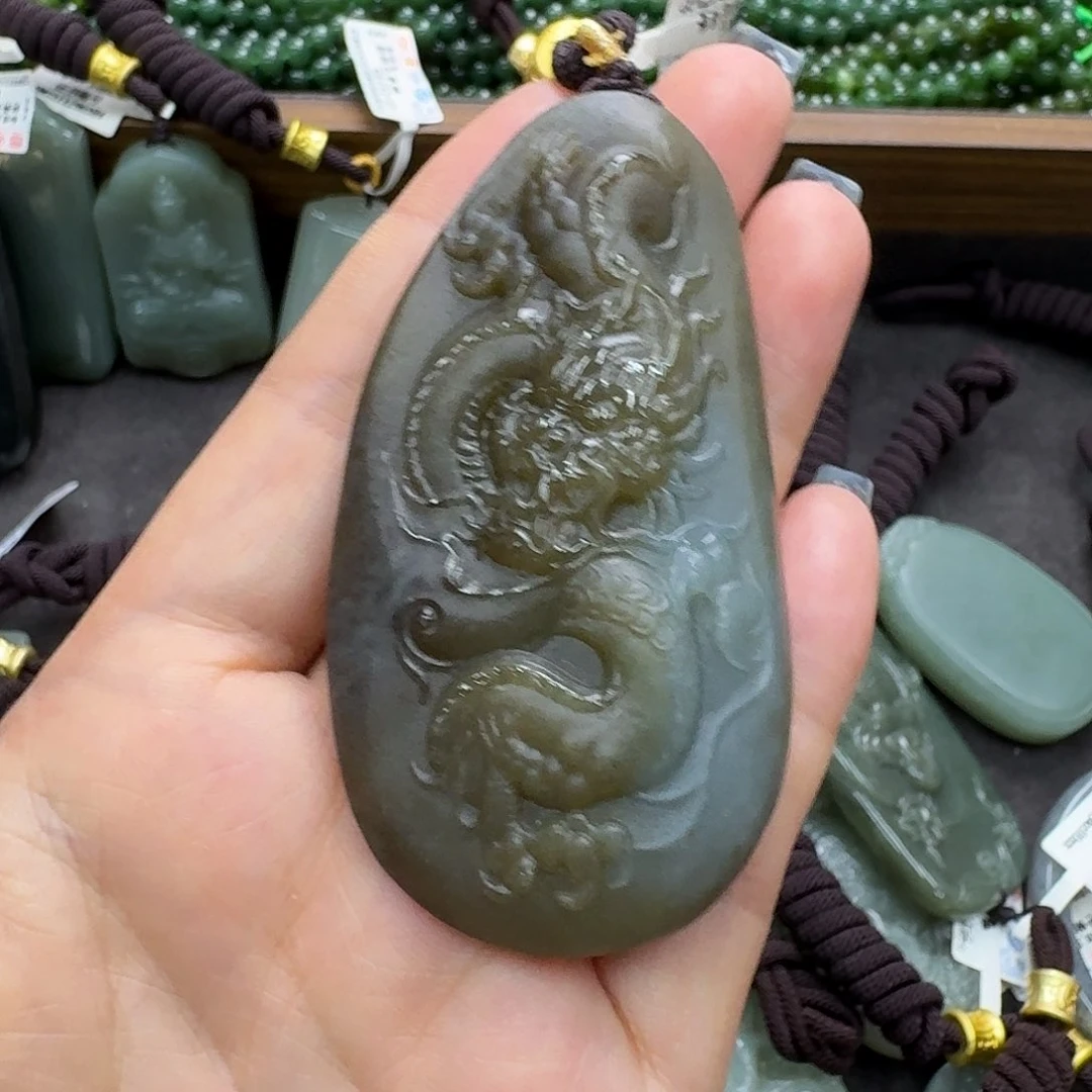 和田玉未镶嵌吊坠(不含链)