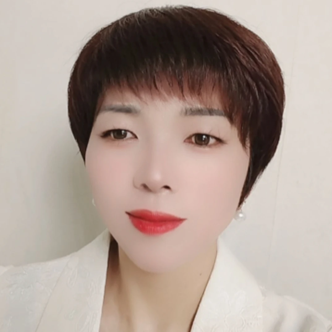 中老年女士假发轻薄透气短发自然深棕色真发遮白发全头套