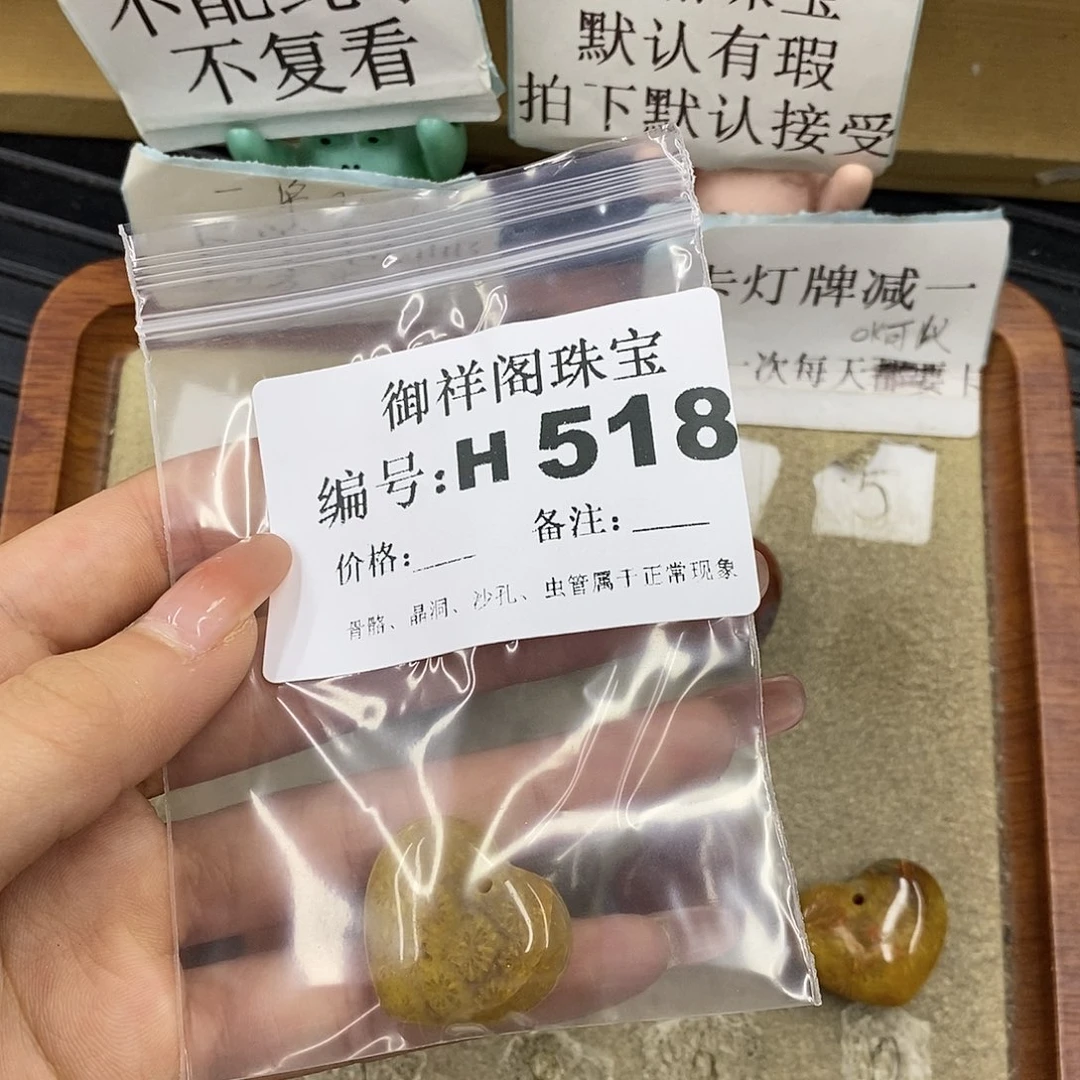 硅化珊瑚（珊瑚玉）未镶嵌颈饰Z****）