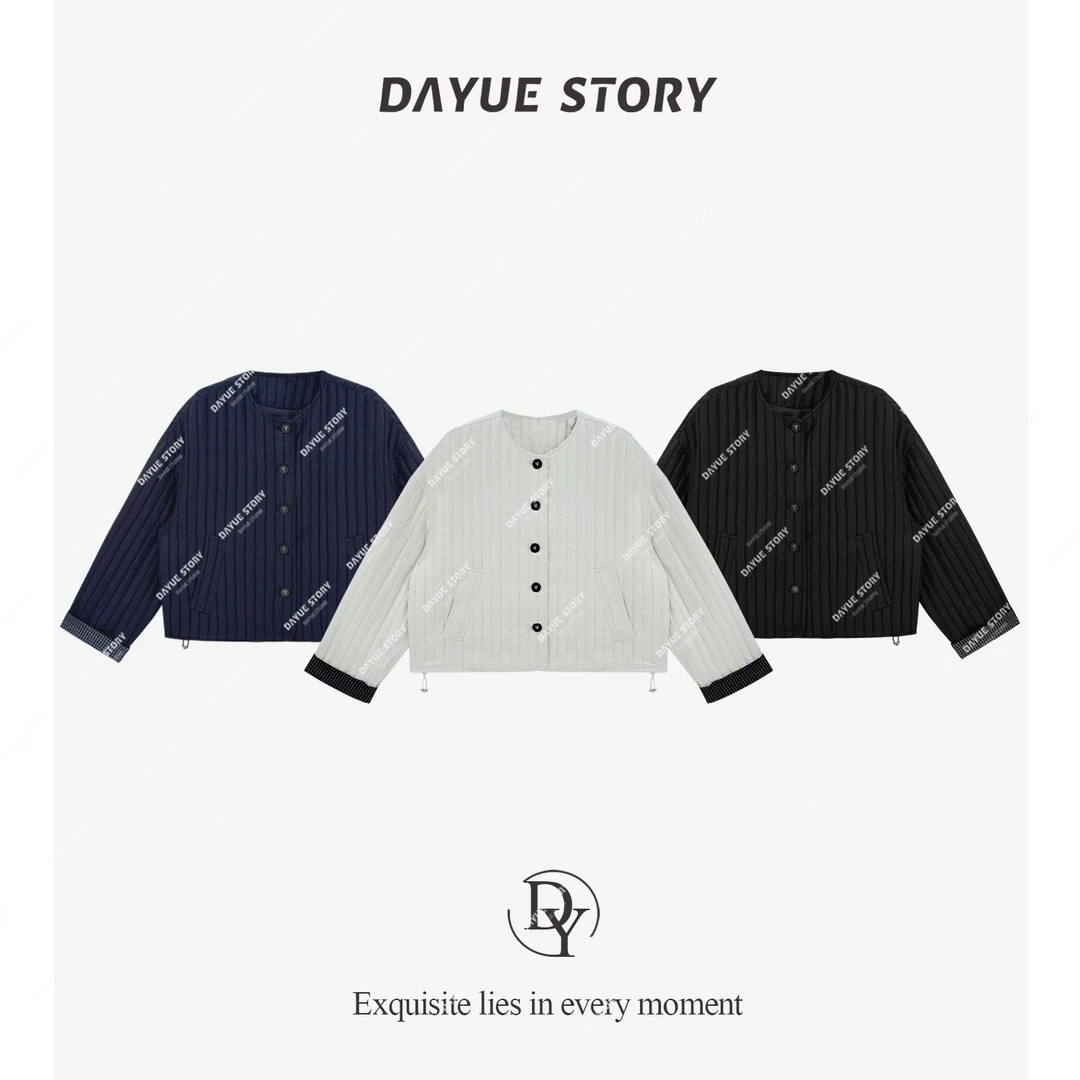 DAYUE【波兰】高端线~简约百搭!韩版秋冬时尚显瘦圆领短款棉服外套