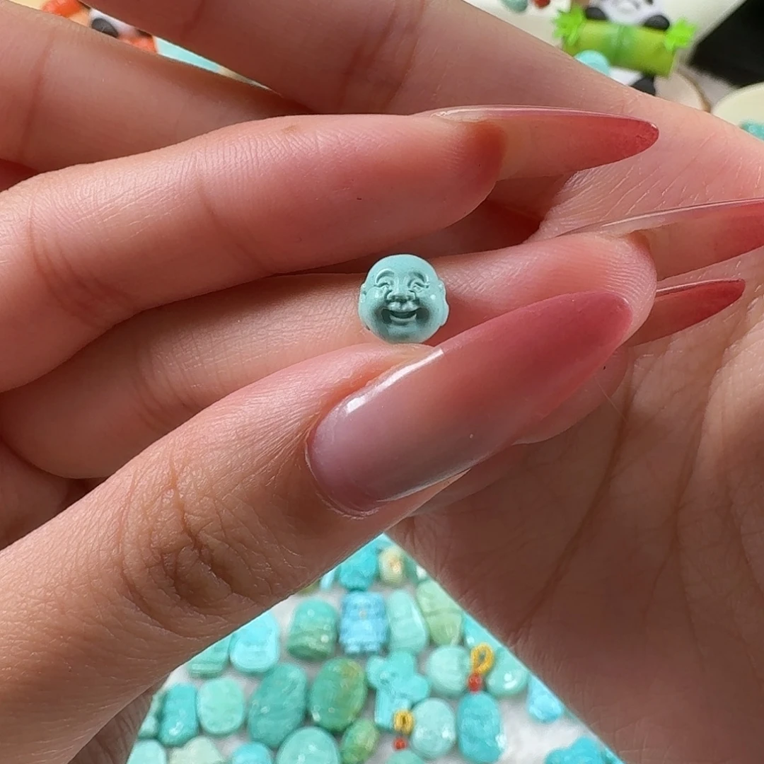 绿松石未镶嵌吊坠(不含链)弥勒