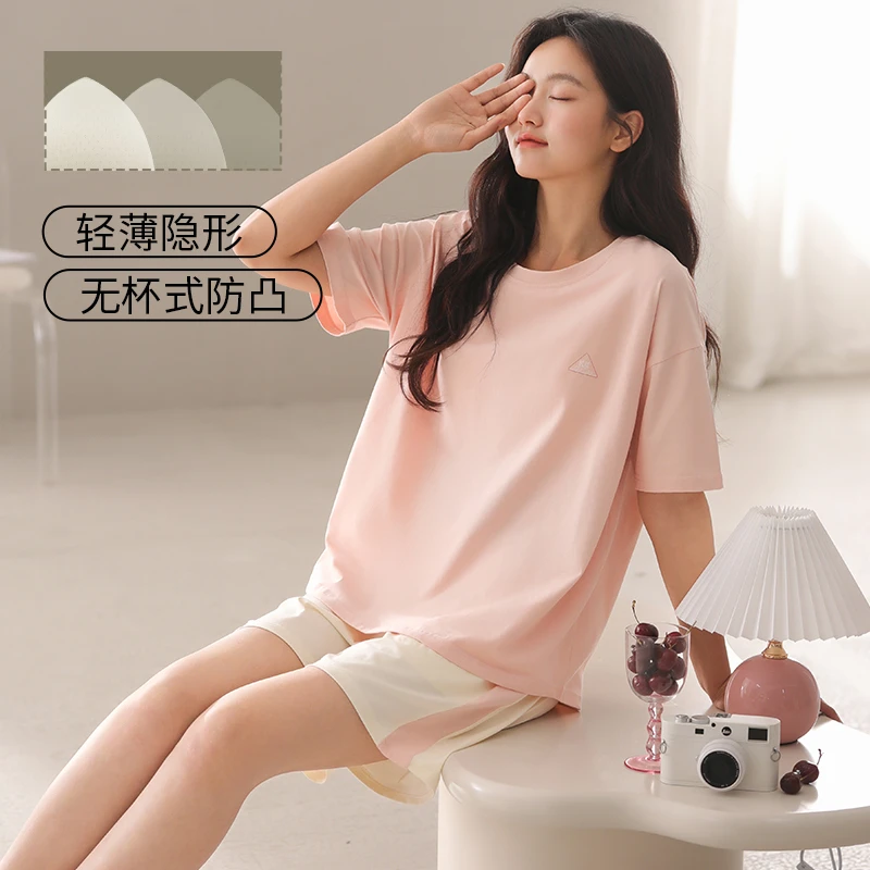 【第7代凉感棉】带胸垫|夏季睡衣女莫代尔棉睡衣女款爆款2025新款