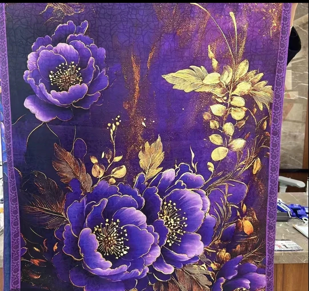 A363【紫陌金枝】70*180香云爆款国风提花高端百搭丝巾