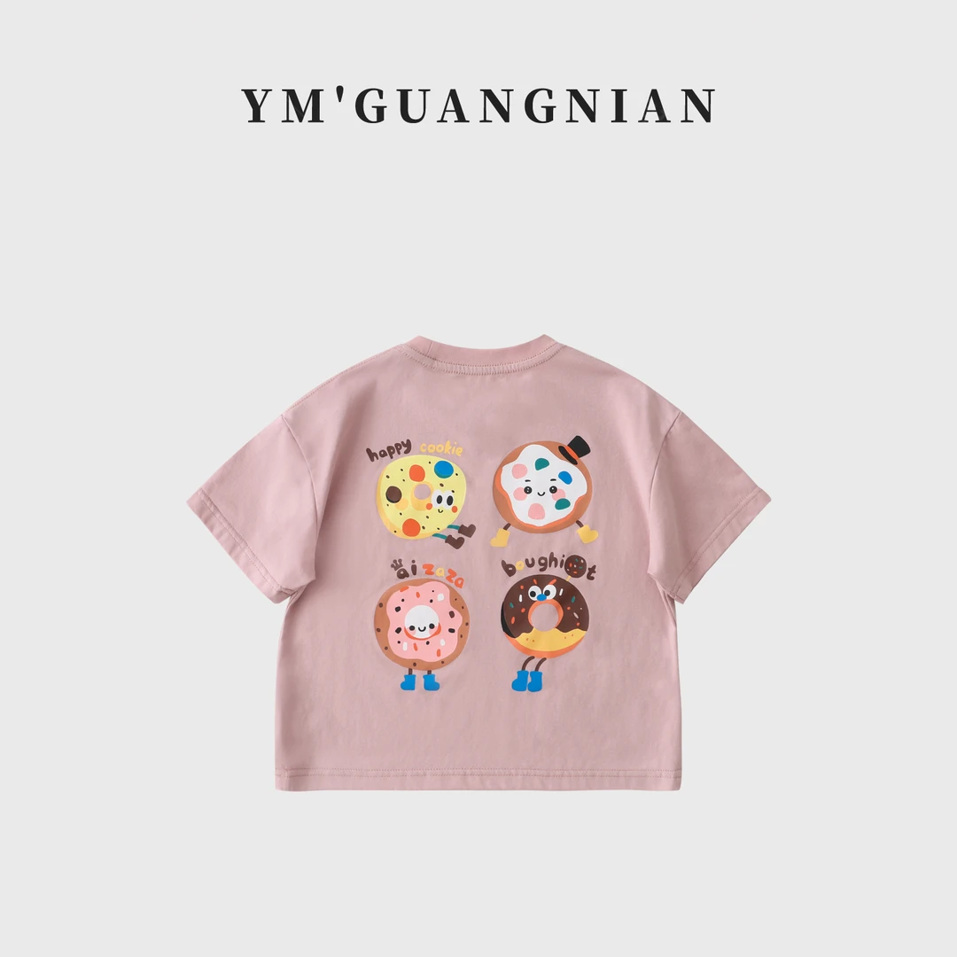 【幼棉光年】夏季男童休闲百搭印花T恤圆领1221036