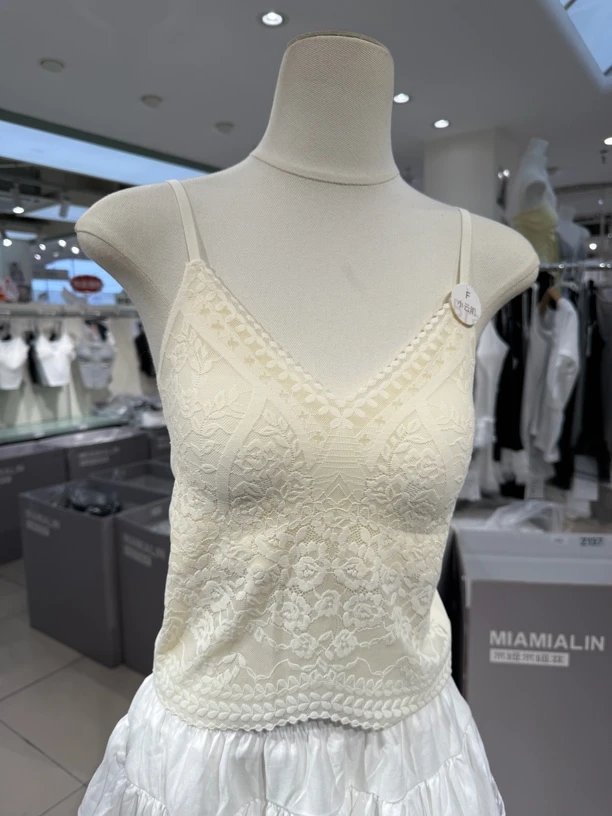 蕾丝美背吊带背心女夏季中长款防走光美背