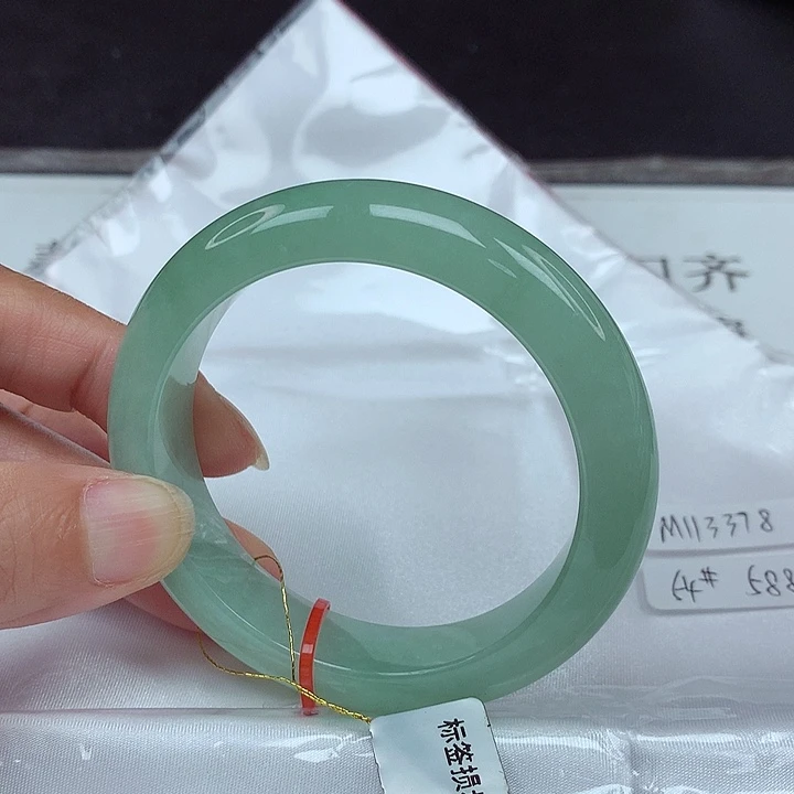未镶嵌手镯翡翠54圈3378