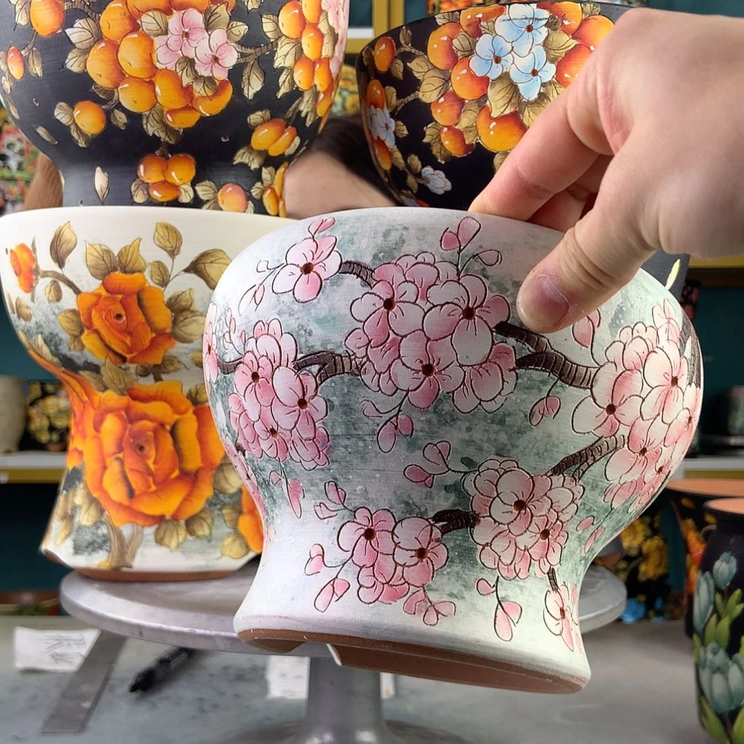 涐****陶景德镇手工花盆881