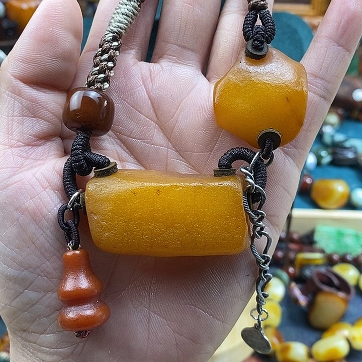 蜜蜡未镶嵌项链项链