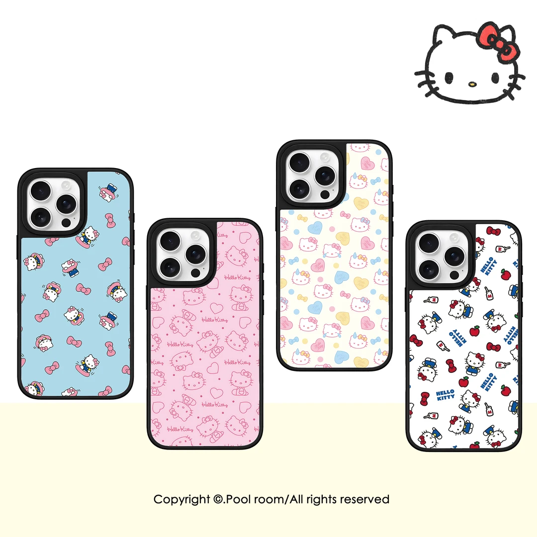 PoolRoom·Kitty系列 新款磁吸黑框磨砂手机壳 c家同款壳体