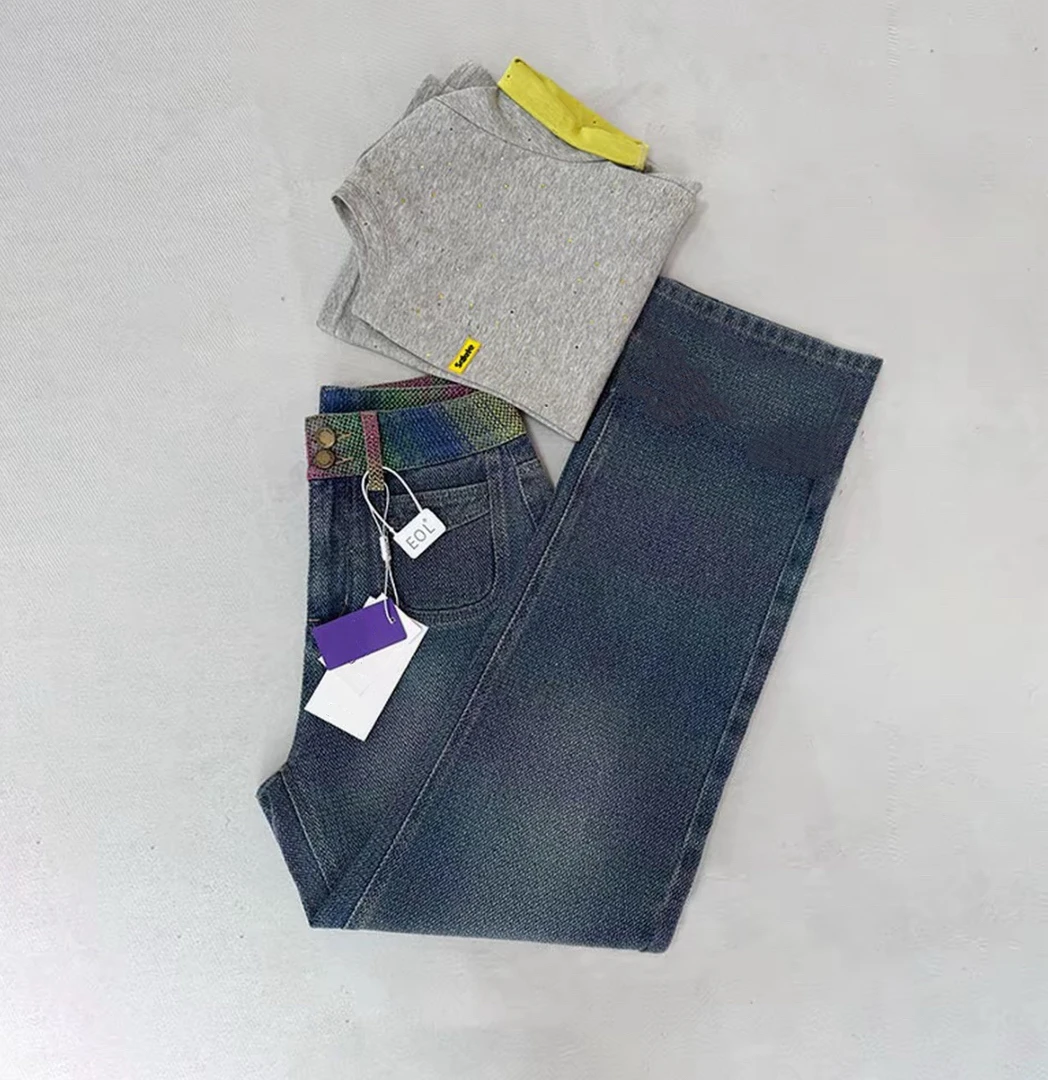 【七彩祥云】小个子梨形厚新款秋冬季高腰显瘦窄版直筒阔腿牛仔裤