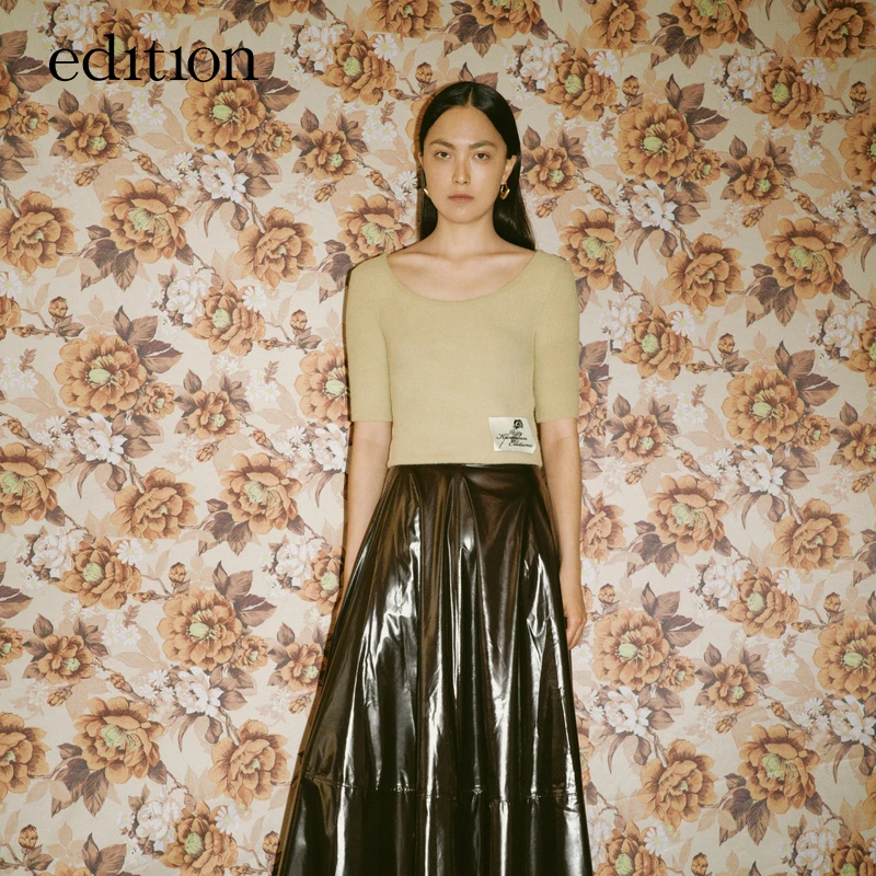 Kwaidan Editions合作系列edition羽毛纱大圆领针织衫#EBC3SWT018