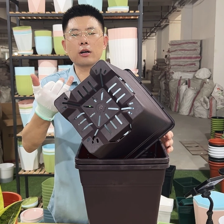 方盆口26高28紫砂色3只无托