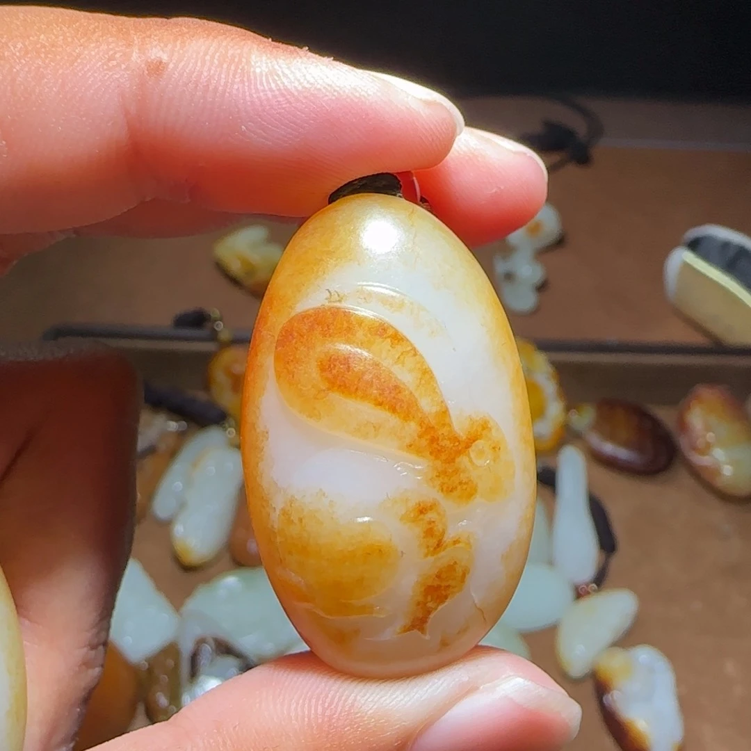 和田玉挂件未镶嵌旷*