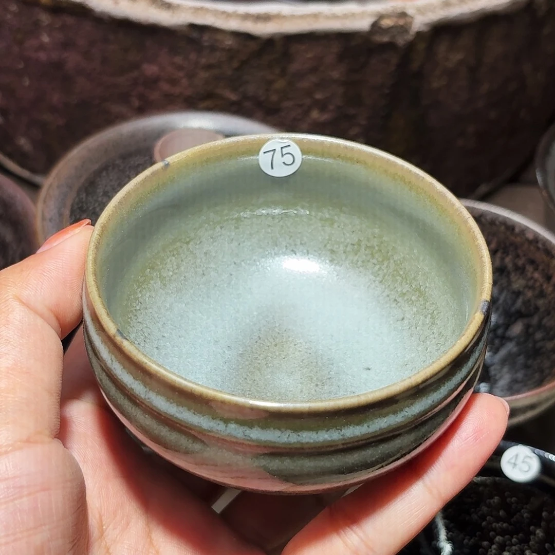 茶盏义兴龙窑建盏花上75微瑕