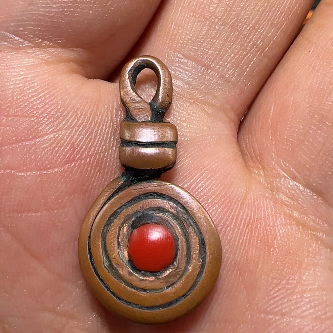 玻璃颈饰墨白藏传出品03